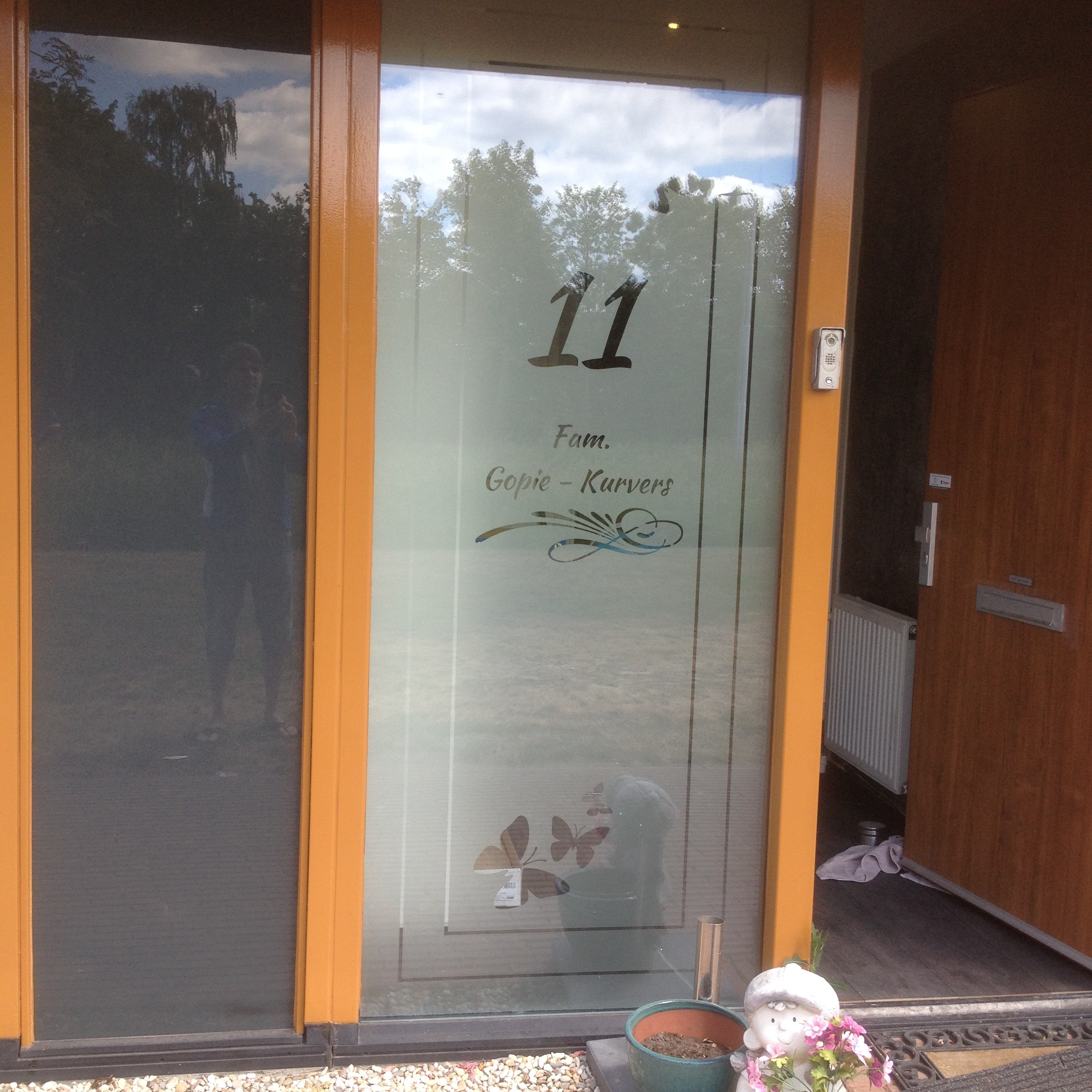 Raamdecoratie etched